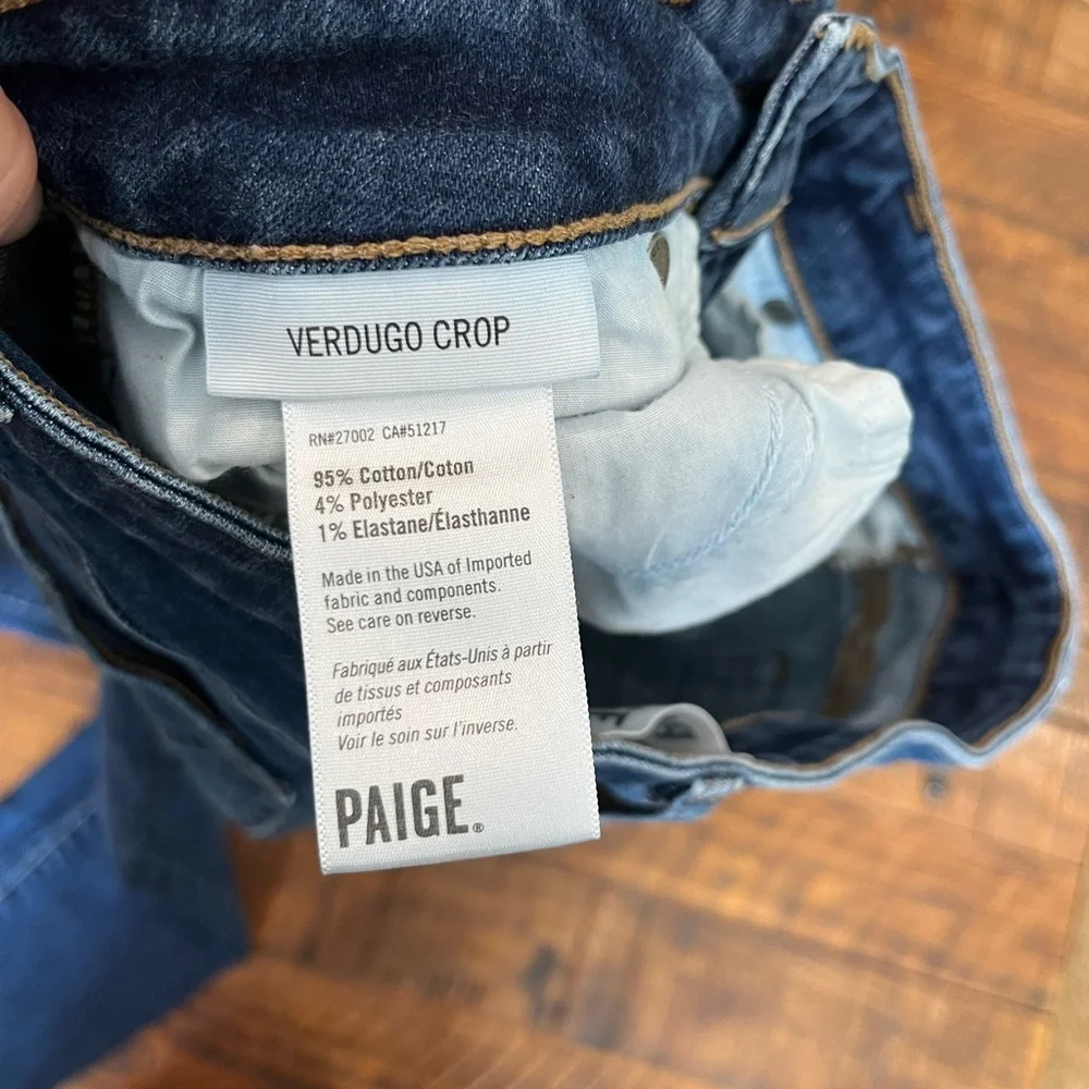 PAIGE Women's Dark Blue Skinny Jeans - Picture 3 of 3